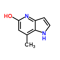 7-Methyl-1H-pyrrolo[3,2-b]pyridin-5-ol结构式