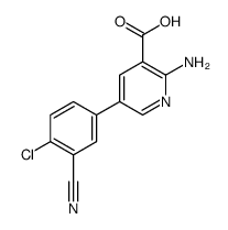 2-amino-5-(4-chloro-3-cyanophenyl)pyridine-3-carboxylic acid Structure