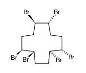 (1R,2R,5S,6R,9R,10S)-rel-1,2,5,6,9,10-Hexabromocyclododecane Structure