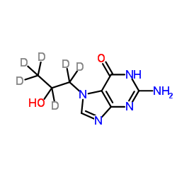 7-[2-羟基(丙基-d6)]鸟嘌呤结构式