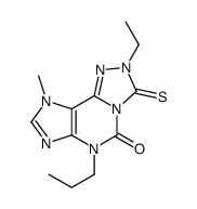 2-ethyl-9-methyl-6-propyl-3-sulfanylidene-[1,2,4]triazolo[3,4-f]purin-5-one Structure