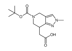 2-(5-(tert-butoxycarbonyl)-2-methyl-4,5,6,7-tetrahydro-2H-pyrazolo[4,3-c]pyridin-7-yl)aceticacid Structure