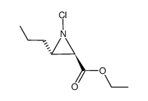 ethyl 1-chloro-trans-3-propylaziridine-2-carboxylate结构式