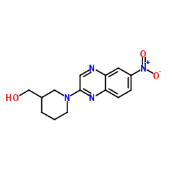 [1-(6-Nitro-2-quinoxalinyl)-3-piperidinyl]methanol structure