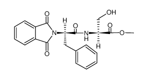 Phthaloyl-D-phenylalanyl-L-serin-methylester结构式