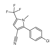 2-对氯苯基-1-甲基-5-三氟甲基吡咯-3-腈结构式