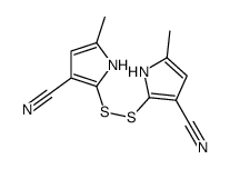 2-[(3-cyano-5-methyl-1H-pyrrol-2-yl)disulfanyl]-5-methyl-1H-pyrrole-3-carbonitrile Structure