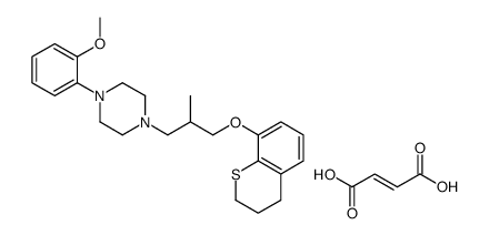 (E)-but-2-enedioic acid,1-[3-(3,4-dihydro-2H-thiochromen-8-yloxy)-2-methylpropyl]-4-(2-methoxyphenyl)piperazine Structure