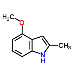 4-甲氧基-2-甲基-1H-吲哚结构式