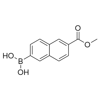 (6-(Methoxycarbonyl)naphthalen-2-yl)boronic acid structure