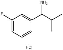 1-(3-fluorophenyl)-2-methylpropan-1-amine hydrochloride Structure