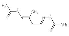 [4-(carbamothioylhydrazinylidene)butan-2-ylideneamino]thiourea Structure