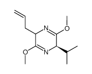 (5R)-2-allyl-2,5-dihydro-3,6-dimethoxy-5-isopropylpyrazine Structure