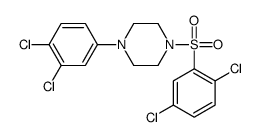 1-(3,4-dichlorophenyl)-4-(2,5-dichlorophenyl)sulfonylpiperazine Structure