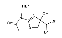 2-acetylamino-4-dibromomethyl-4,5-dihydro-thiazol-4-ol, hydrobromide结构式