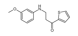 3-(3-methoxyanilino)-1-thiophen-2-ylpropan-1-one结构式