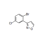 3-(2-Bromo-5-chlorophenyl)isoxazole Structure