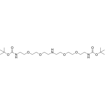 NH-bis(C2-PEG2-NH-Boc)结构式