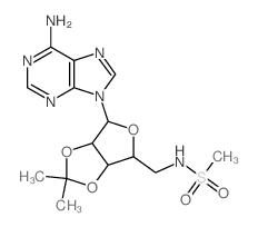 Adenosine,5'-deoxy-2',3'-O-(1-methylethylidene)-5'-[(methylsulfonyl)amino]- (9CI)结构式