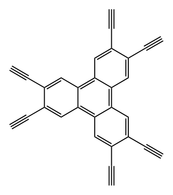 2,3,6,7,10,11-hexaethynyltriphenylene Structure