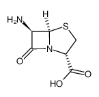 4-Thia-1-azabicyclo[3.2.0]heptane-2-carboxylicacid,6-amino-7-oxo-,结构式