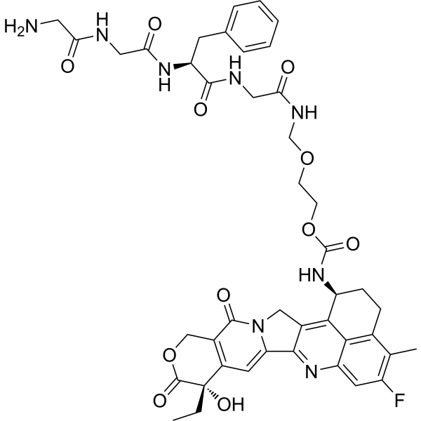 GGFG-amide-glycol-amide-Exatecan Structure