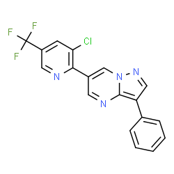 6-[3-Chloro-5-(trifluoromethyl)-2-pyridinyl]-3-phenylpyrazolo[1,5-a]pyrimidine Structure