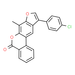 10-(4-chlorophenyl)-7-methyl-[1]benzofuro[6,5-c]isochromen-5-one Structure