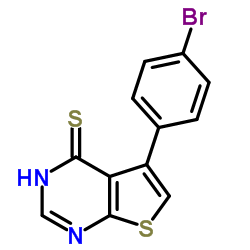 5-(4-BROMOPHENYL)THIENO[2,3-D]PYRIMIDINE-4-THIOL结构式