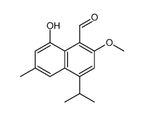 8-hydroxy-2-methoxy-6-methyl-4-propan-2-ylnaphthalene-1-carbaldehyde Structure