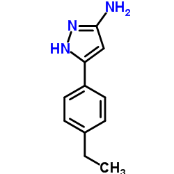 3-(4-ETHYLPHENYL)-1H-PYRAZOL-5-AMINE结构式