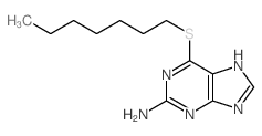 6-heptylsulfanyl-5H-purin-2-amine结构式