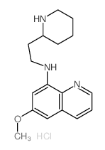 6-methoxy-N-(2-(2-piperidinyl)ethyl)-8-quinolinamine Structure