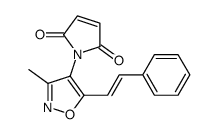 1-[3-methyl-5-(2-phenylethenyl)-1,2-oxazol-4-yl]pyrrole-2,5-dione结构式