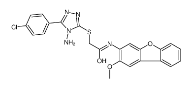 Acetamide, 2-[[4-amino-5-(4-chlorophenyl)-4H-1,2,4-triazol-3-yl]thio]-N-(2-methoxy-3-dibenzofuranyl)- (9CI) Structure