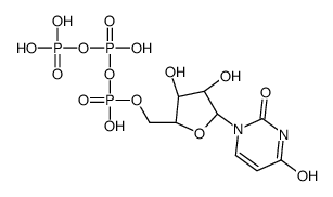 [[(2R,3S,4S,5R)-5-(2,4-dioxopyrimidin-1-yl)-3,4-dihydroxyoxolan-2-yl]methoxy-hydroxyphosphoryl] phosphono hydrogen phosphate结构式