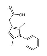 2-(2,5-dimethyl-1-phenylpyrrol-3-yl)acetic acid Structure