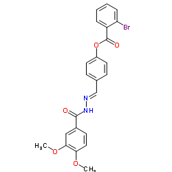 4-{(E)-[(3,4-Dimethoxybenzoyl)hydrazono]methyl}phenyl 2-bromobenzoate Structure