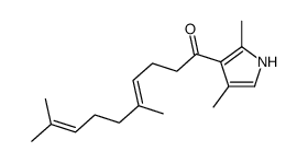 1-(2,4-dimethyl-1H-pyrrol-3-yl)-5,9-dimethyldeca-4,8-dien-1-one结构式