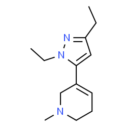 Pyridine, 3-(1,3-diethyl-1H-pyrazol-5-yl)-1,2,5,6-tetrahydro-1-methyl- (9CI)结构式