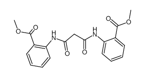 N,N'-di-2-carbomethoxyanilide of malonic acid Structure