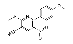 6-(4-methoxyphenyl)-2-methylsulfanyl-5-nitropyridine-3-carbonitrile Structure