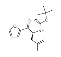 (2S)-2-amino-N-(tert-butyloxycarbonyl)-1-(2-furyl)-4-methylpent-4-en-1-one结构式