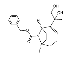 benzyl (1R,6R)-2-(1,2-dihydroxypropan-2-yl)-9-azabicyclo[4.2.1]non-2-ene-9-carboxylate结构式