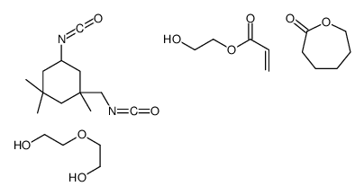 丙烯酸-2-羟乙基酯与5-异氰酸基-1-(异氰酸甲基)-1,3,3-三甲基环己烷、2-恶庚酮和2,2’-羟基双[乙醇]的聚合物结构式