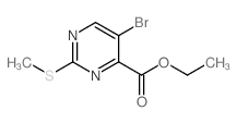 ETHYL 5-BROMO-2-(METHYLTHIO)PYRIMIDINE-4-CARBOXYLATE Structure