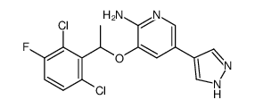 3-(1-(2,6-dichloro-3-fluorophenyl)ethoxy)-5-(1H-pyrazol-4-yl)pyridin-2-amine结构式