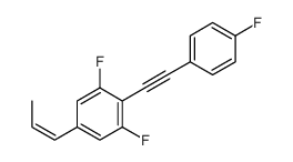 1,3-difluoro-2-[2-(4-fluorophenyl)ethynyl]-5-prop-1-enylbenzene Structure