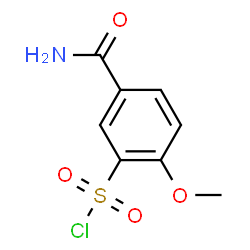 5-carbamoyl-2-Methoxybenzene-1-sulfonyl chloride structure