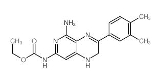 Carbamic acid,[5-amino-3-(3,4-dimethylphenyl)-1,2-dihydropyrido[3,4-b]pyrazin-7-yl]-, ethylester (9CI) structure